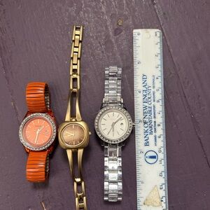Bundle of three Fossil watches